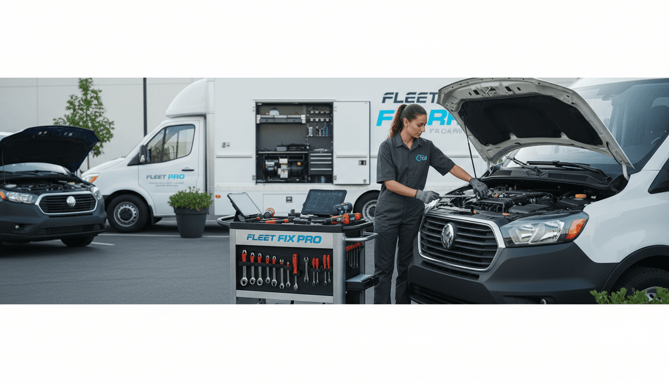 Mobile mechanic service van setup